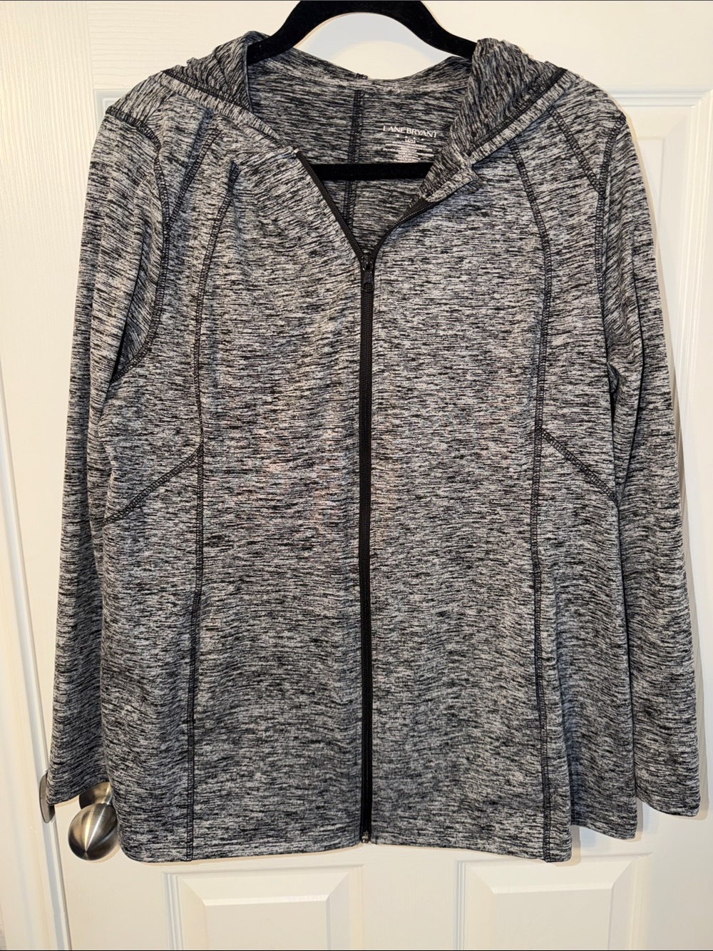 Lane Bryant Heather Gray Zip-Up Hoodie
